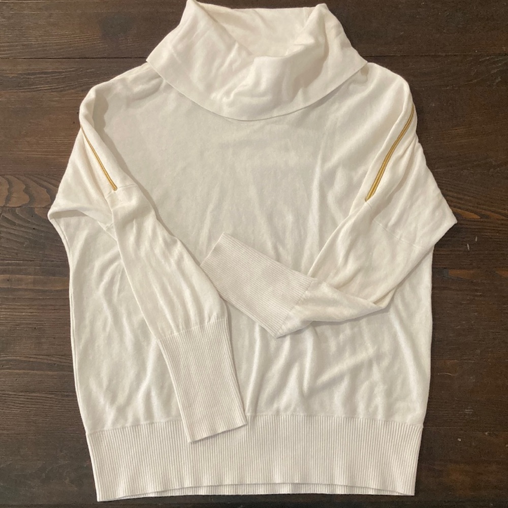 Luxurious cream and gold sweater